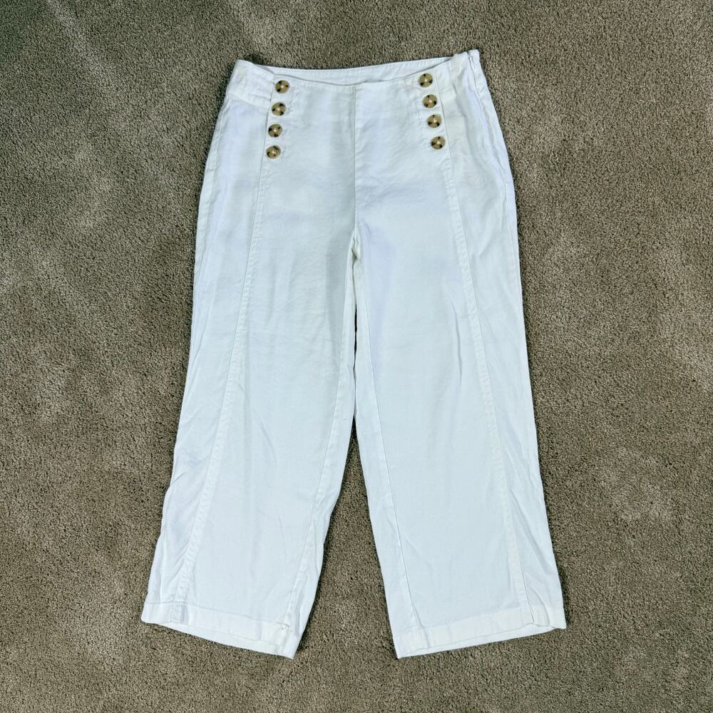 J. Jill Cropped‎ Pants Womens 2 XS White